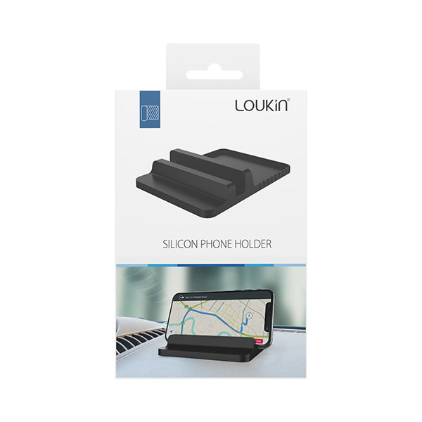 Dashboard Silicon Phone Holder With Storage