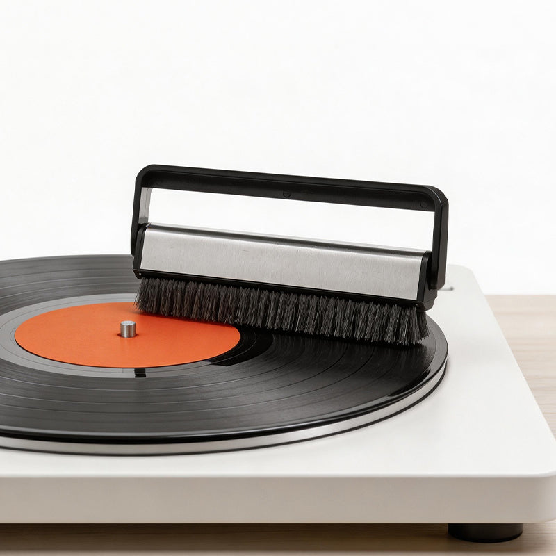 Brosse ronde en velours pour le nettoyage des disques